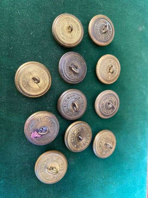 SA VETERINARY AND INSTRUCTIONAL CORPS,BRASS TUNIC BUTTON-DIAMETER 25MM-WORN 1923-45- 11 IN TOTAL