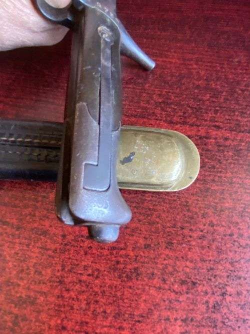 ITALIAN 1870/15 WITH THE RIGHT HILT SHOWING THE ORIGINAL LONG LEAF SPRING-BRASS MOUNTED LEATHER SCAB