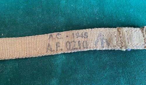 WW2 PERIOD WATCH STRAP-ORIGINAL,MARKINGS + DATED 1945