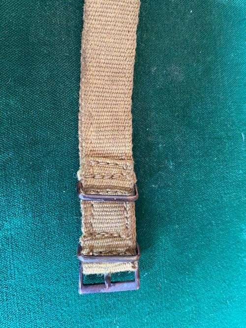 WW2 PERIOD WATCH STRAP-ORIGINAL,MARKINGS + DATED 1945
