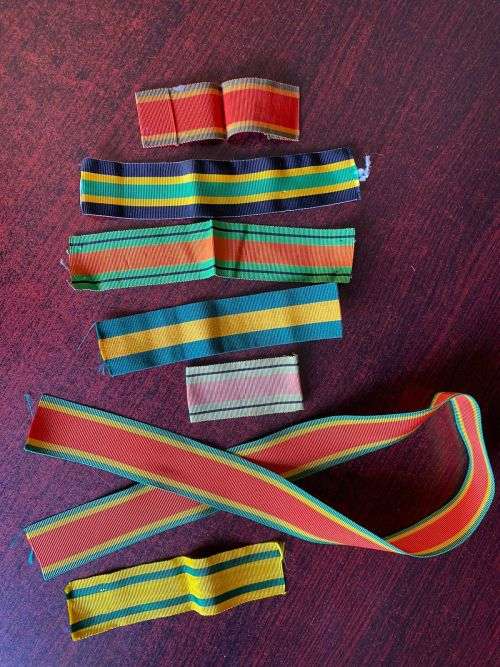 MIXED LOT OF RIBBONS-SOLD TOGETHER-THE LO0NGEST PIECE IS 59CM