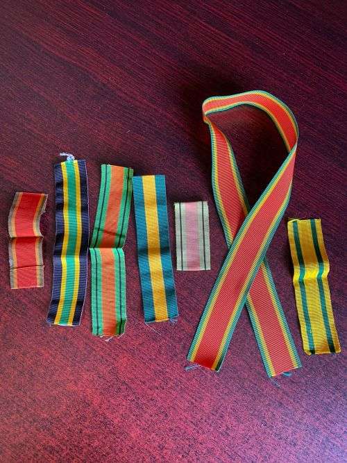 MIXED LOT OF RIBBONS-SOLD TOGETHER-THE LO0NGEST PIECE IS 59CM