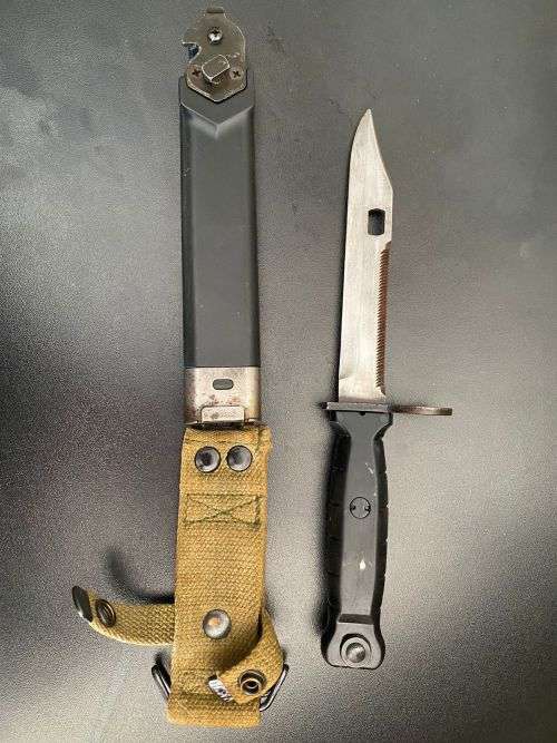 GERMAN EW77S BAYONET-IT FITTED THE SWISS STG. 57,541,550 AND 551 RIFLES-PRODUCED BY EICKHORN-OVERALL