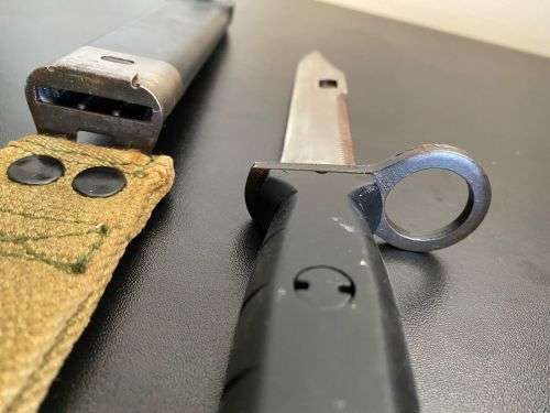 GERMAN EW77S BAYONET-IT FITTED THE SWISS STG. 57,541,550 AND 551 RIFLES-PRODUCED BY EICKHORN-OVERALL