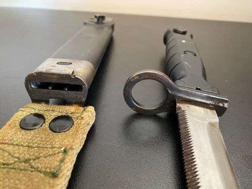 GERMAN EW77S BAYONET-IT FITTED THE SWISS STG. 57,541,550 AND 551 RIFLES-PRODUCED BY EICKHORN-OVERALL