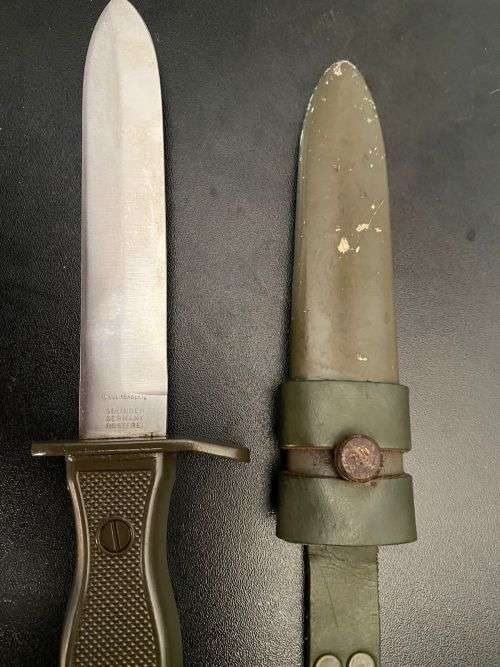 VINTAGE GERMAN COMBAT/FIGHTING KNIFE SOLINGEN GERMANY RONTREI-DATED 1978-OVERALL LENGTH 25,2CM-VERY