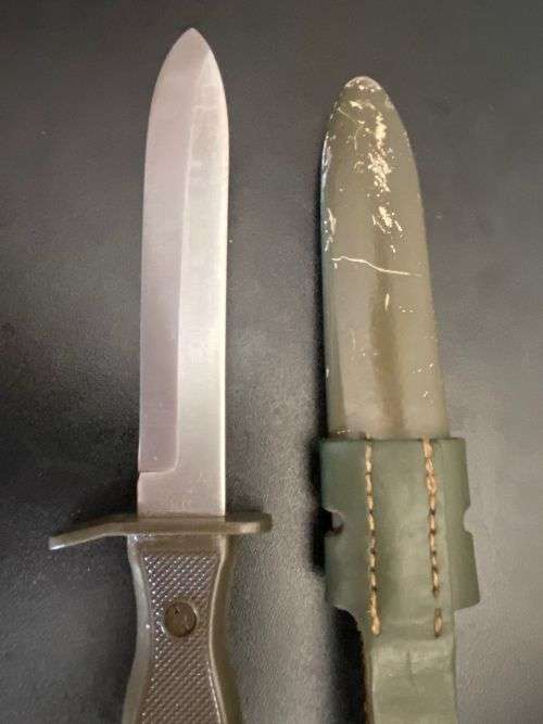 VINTAGE GERMAN COMBAT/FIGHTING KNIFE SOLINGEN GERMANY RONTREI-DATED 1978-OVERALL LENGTH 25,2CM-VERY