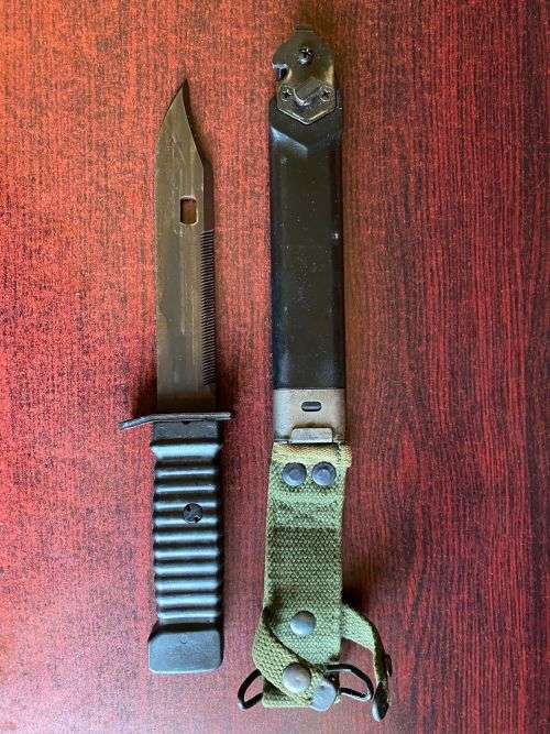 German KCB 77M1 Style Combat Knife - Blade patterned after Russian AKM bayonet