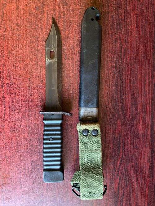 German KCB 77M1 Style Combat Knife - Blade patterned after Russian AKM bayonet