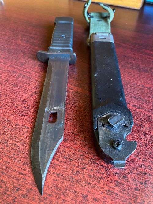 German KCB 77M1 Style Combat Knife - Blade patterned after Russian AKM bayonet
