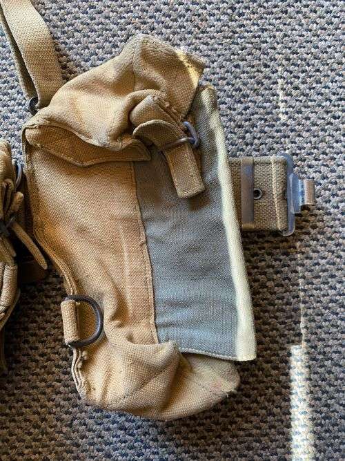 PATENT 63,RHODESIAN SKELETON KIT,KIDNEY POUCHES/WEBBING BELT/2X AMMO POUCHES,PADDED YOKE,MARKINGS ON
