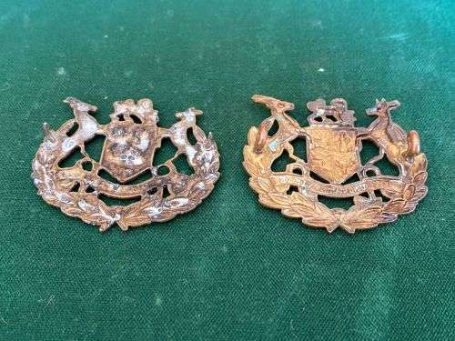 SERGEANT MAJOR CLASS 1 RANK BADGES-WORN 1960`S-1970`S-LUGS + PINS INTACT