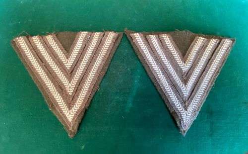 RANK BADGES FOR SERGEANT-WORN 1960`S-1970`S
