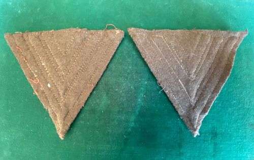 RANK BADGES FOR SERGEANT-WORN 1960`S-1970`S
