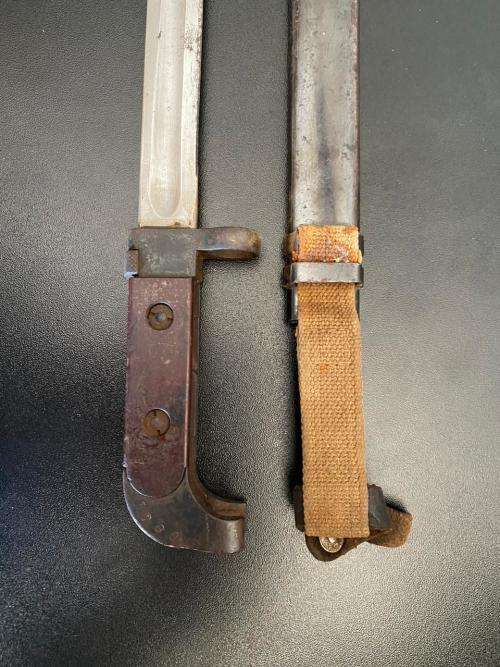 RUSSIAN AK 47 BAYONET AND SCABBARD
