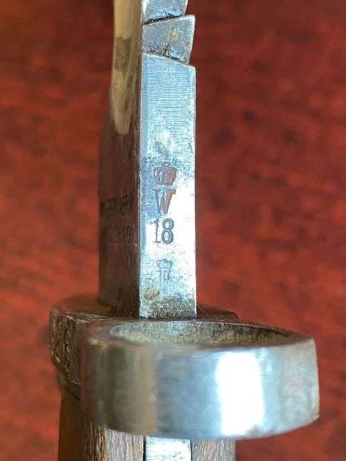 GERMAN 1918 MAUSER BAYONET,MODIFIED BY TURKISH MILITARY-OVERALL LENGTH 37,5CM-BROUGHT BACK FROM AFGH