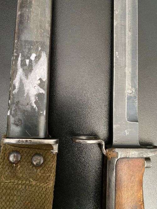 1894/1956 Krag Jorgens Bayonet - Short model modified by German