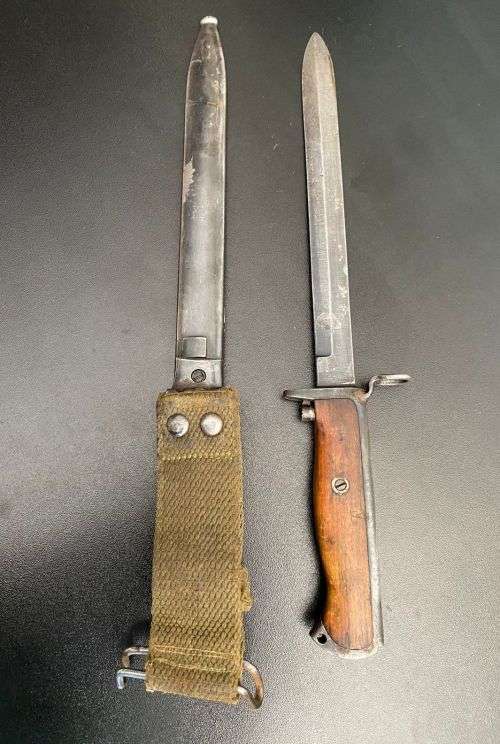 1894/1956 Krag Jorgens Bayonet - Short model modified by German