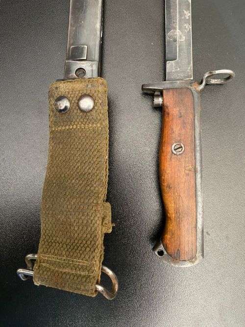1894/1956 Krag Jorgens Bayonet - Short model modified by German