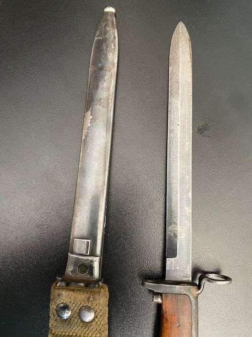1894/1956 Krag Jorgens Bayonet - Short model modified by German
