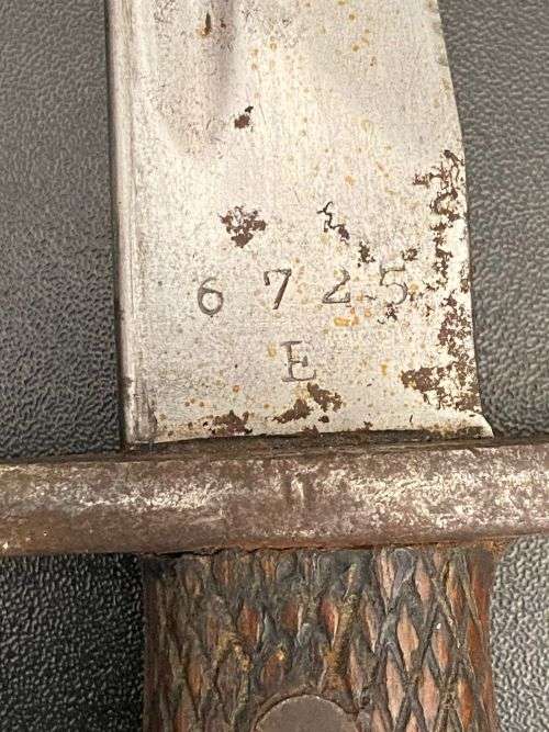 SPANISH 1893-1943 MAUSER BAYONET-BOLA BLADE AND COMES WITH ADAPTER FOR MAUSER RIFLE-OVERALL LENGTH 3