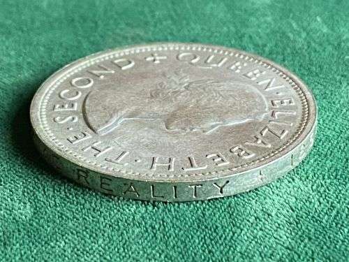 SOUTHERN RHODESIA 1953 SILVER 1 CROWN IN PRESENTATION CAPSULE
