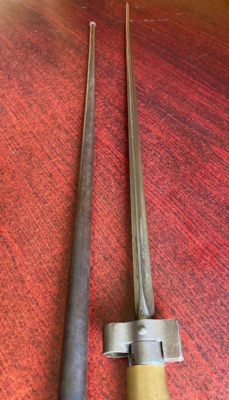 FRENCH MODEL 1886/93 BAY0NET-LEBEL SERIES-ALSO USED 1907/15-BECAUSE OF THE MARKINGS THIS SPESIFIC BA