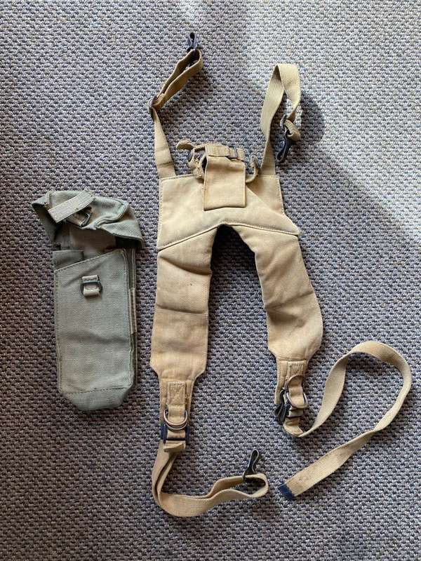 RHODESIAN PATTERN 63 AMMO POUCH AND YOKE-SOLD TOGETHER