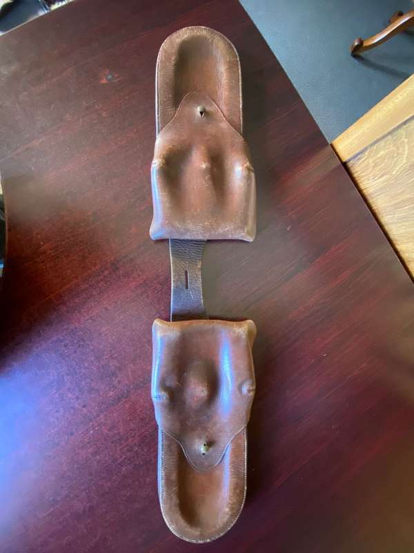 SADDLE POUCHES C111G-MARKINGS FOR CAPE COLONIAL GOVERNMENT-PRE 1910-USED BY THE CAPE MOUNTED POLICE