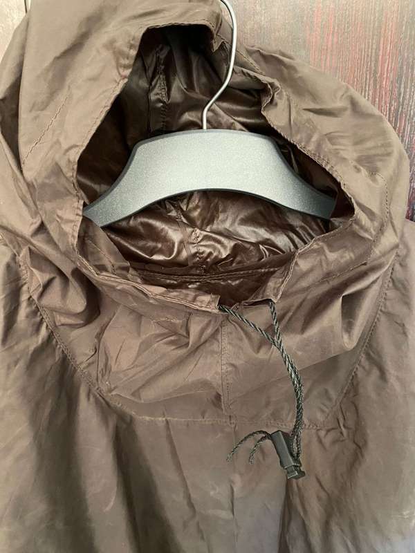 SADF RAINCOAT/PONCHO WITH HOOD-SLEEVE LESS-SIZE LARGE-GOOD CONDITION