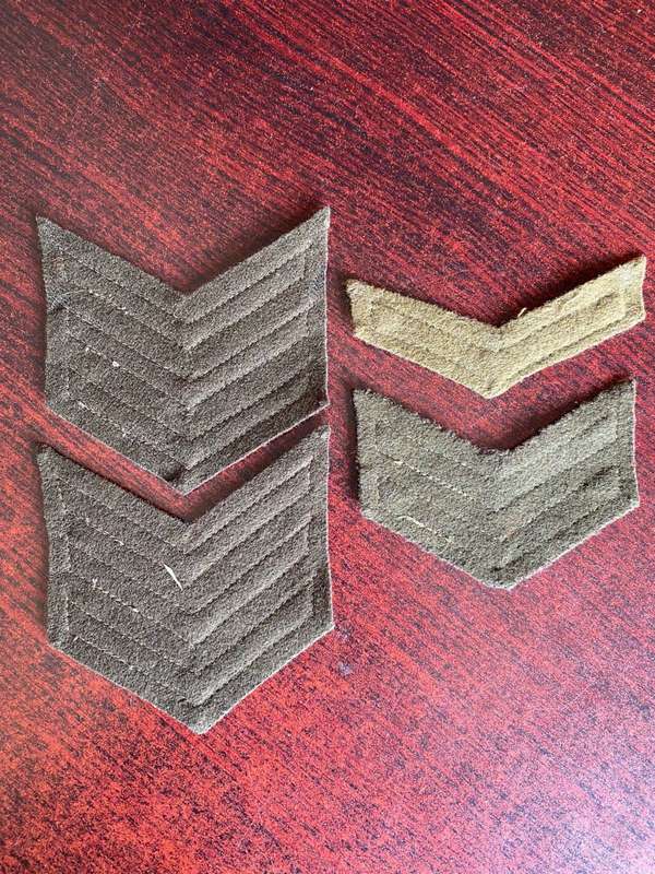 RANK INSIGNIA FOR SERGEANT FOR SERGEANT,CORPORAL AND LANCE CORPORAL-WORN 1970`S-2002