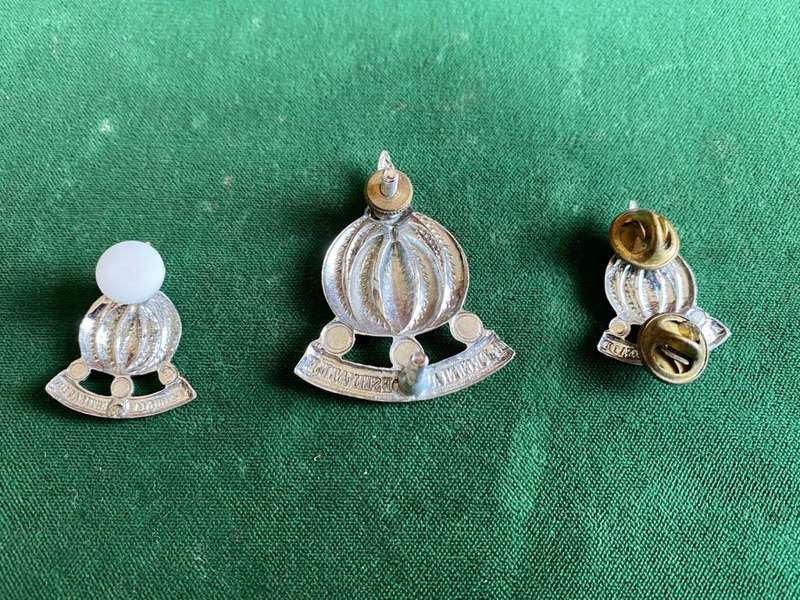 FINANCE CORPS CAP AND COLLARS-WORN EARLY 1980`S-1998- ONE PIN MISSING