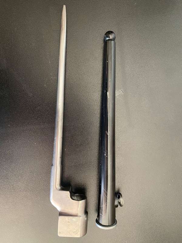 VERY SCARCE NO 4 MK 11 SPIKED BAYONET WITH CA MARKING OF CANADIAN ARSENALS LTD-THE CANADIAN SPIKES