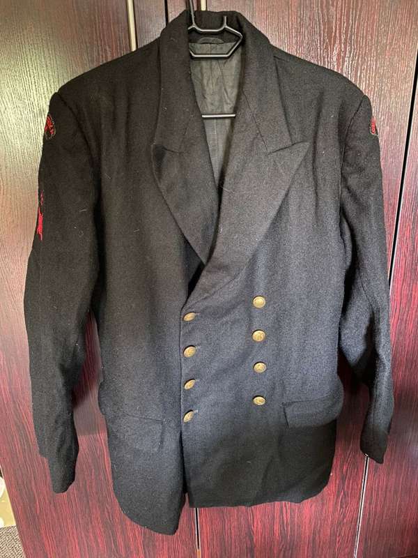 SA NAVY WINTER UNIFORM TUNIC JACKET FOR RADAR OPERATOR-SIZE MEDIUM-MEASURES 55 CM ARMPIT TO ARMPIT