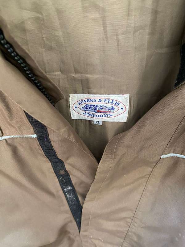 TRAFFIC OFFICERS SPARK AND ELLIS RAIN JACKET-SIZE EXTRA LARGE-MEASURES 65CM ARMPIT TO ARMPIT-GOOD CO