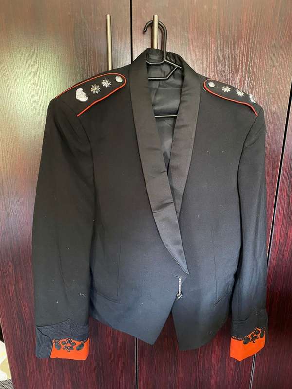 SA INFANTRY MESS DRESS JACKET-SIZE MEDIUM-MEASURES 55 CM ARMPIT TO ARMPIT