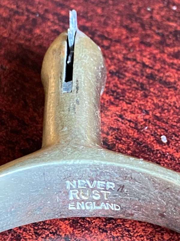RHODESIA BSAP HORSE SPUR MADE IN ENGLAND BY NEVER RUST-NEVER USED