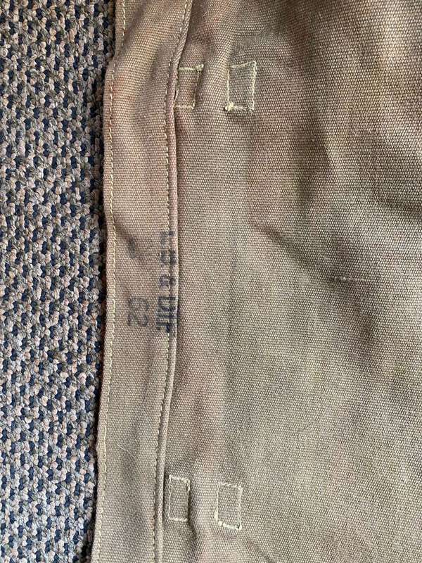 PATTERN 62,RHODESIAN GROUND SHEET HOLDER-GOOD CONDITION-DARK BROWN COLOUR-MAKER MARKED AND DATED