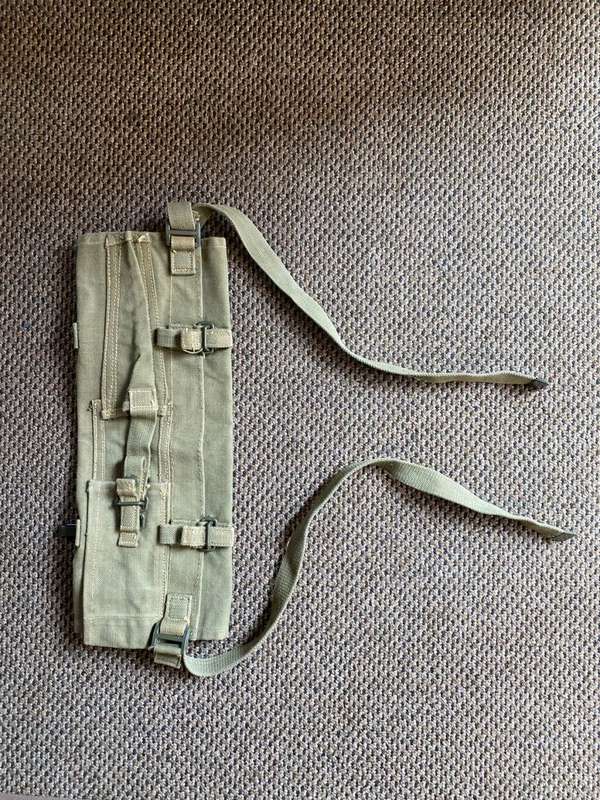 PATTERN 63,RHODESIAN GROUND SHEET HOLDER-MAKER MARKED AND DATED-UNUSED CONDITION