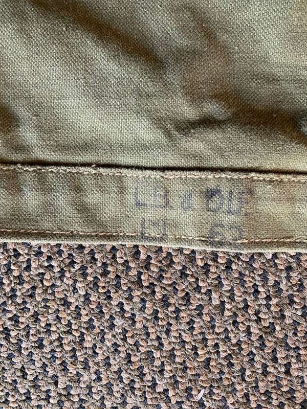 RHODESIAN WEBBING PATTERN 62 PONCHO COVER-MAKER MARKED-GOOD CONDITION