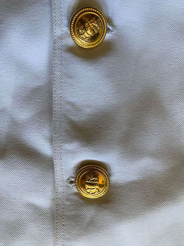 SA NAVY SUMMER UNIFORM-SHORTS + JACKET-SHORTS A SIZE 30 -THE JACKET A SIZE SMALL-MEASURES 48 CM ARMP