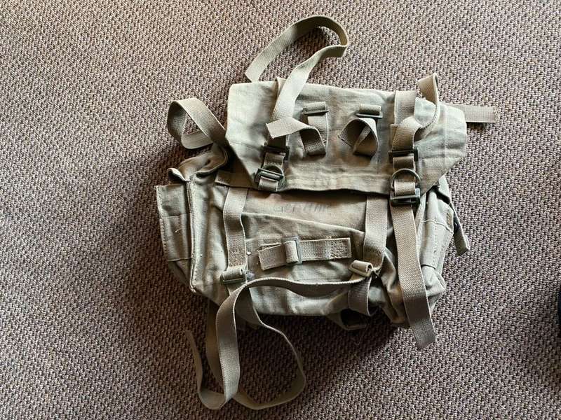 SADF BORDER WAR PERIOD-PATTERN 73 WEBBING-LARGE BACK PACK-GOOD AND COMPLETE CONDITION