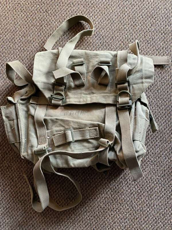SADF BORDER WAR PERIOD-PATTERN 73 WEBBING-LARGE BACK PACK-GOOD AND COMPLETE CONDITION
