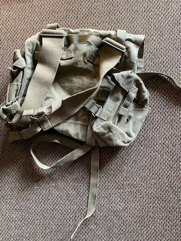 SADF BORDER WAR PERIOD-PATTERN 73 WEBBING-LARGE BACK PACK-GOOD AND COMPLETE CONDITION