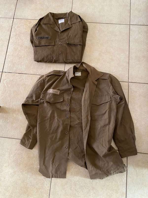 SADF NUTRIA,LONG SLEEVE SHIRTS-2 SOLD TOGETHER-GOOD CONDITION-SIZE MEDIUM-MEASURES 55 CM ARMPIT TO A