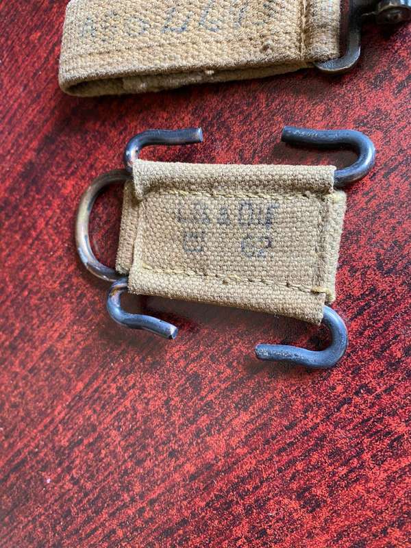 RHODESIAN PATTERN 63 WEBBING CLIPS-3 SOLD TOGETHER- 1 HAS MAKERS STAMP