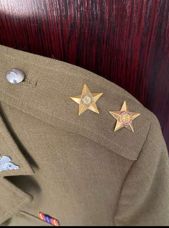 SA ARMOURED CORPS STEP OUT JACKET-SIZE MEDIUM-MEASURES 55 CM ARMPIT TO ARMPIT-GOOD CONDITION