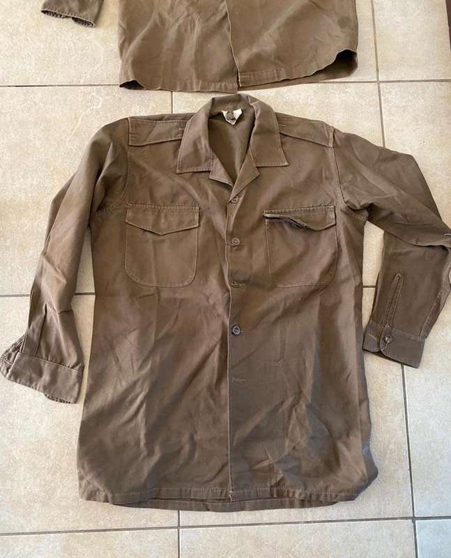 SADF NUTRIA SHIRT-2X LARGE LONG SLEEVE SHIRTS-SOLD TOGETHER-USED BUT GOOD WITH ONE BUTTON MISSING