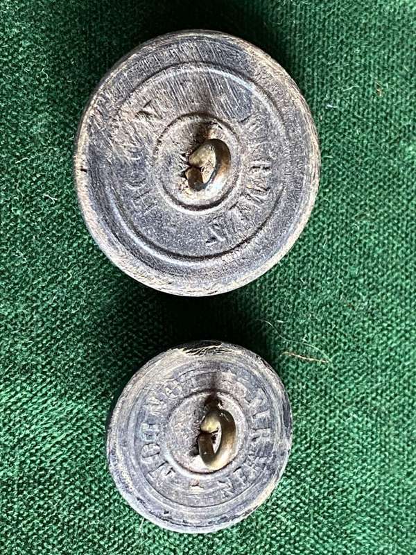 RHODESIA REGIMENT BUTTONS-WORN 1900`S-1950`S
