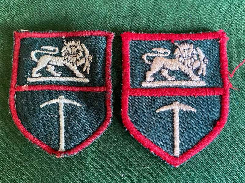 RHODESIAN ARMY FORMATION PATCH PAIR-EMBROIDERED